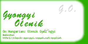 gyongyi olenik business card